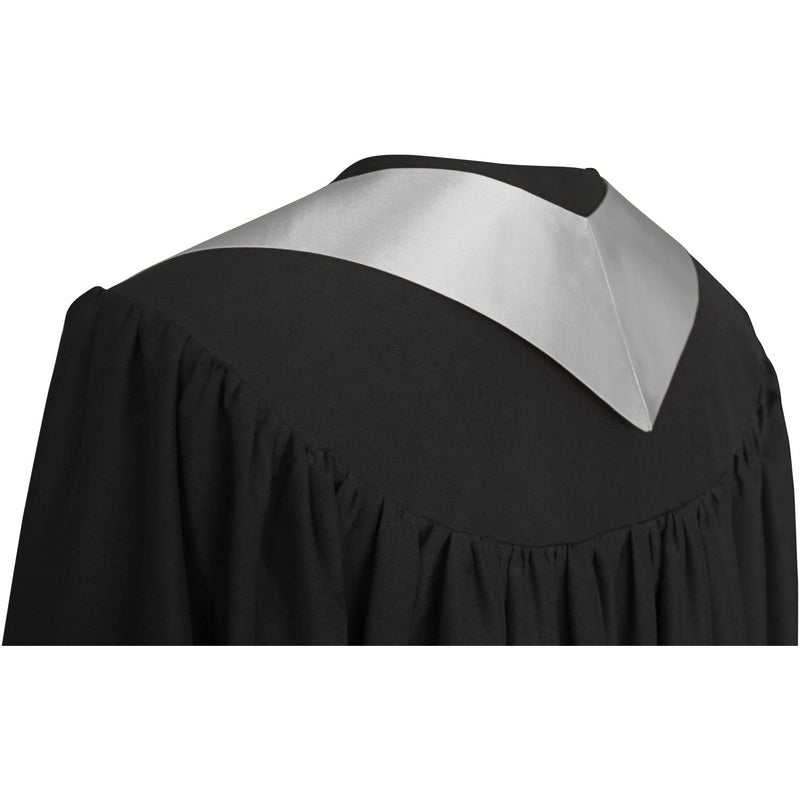 Endea Graduation Endea Silver Graduation Stole - Plain Color, Unisex, 62" Graduation Sash (Silver) - Image 4